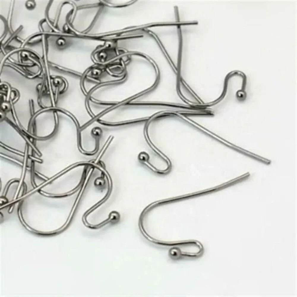 Gunmetal Black Plated Minimalist Open Loop Earring Hooks Findings 10 pcs